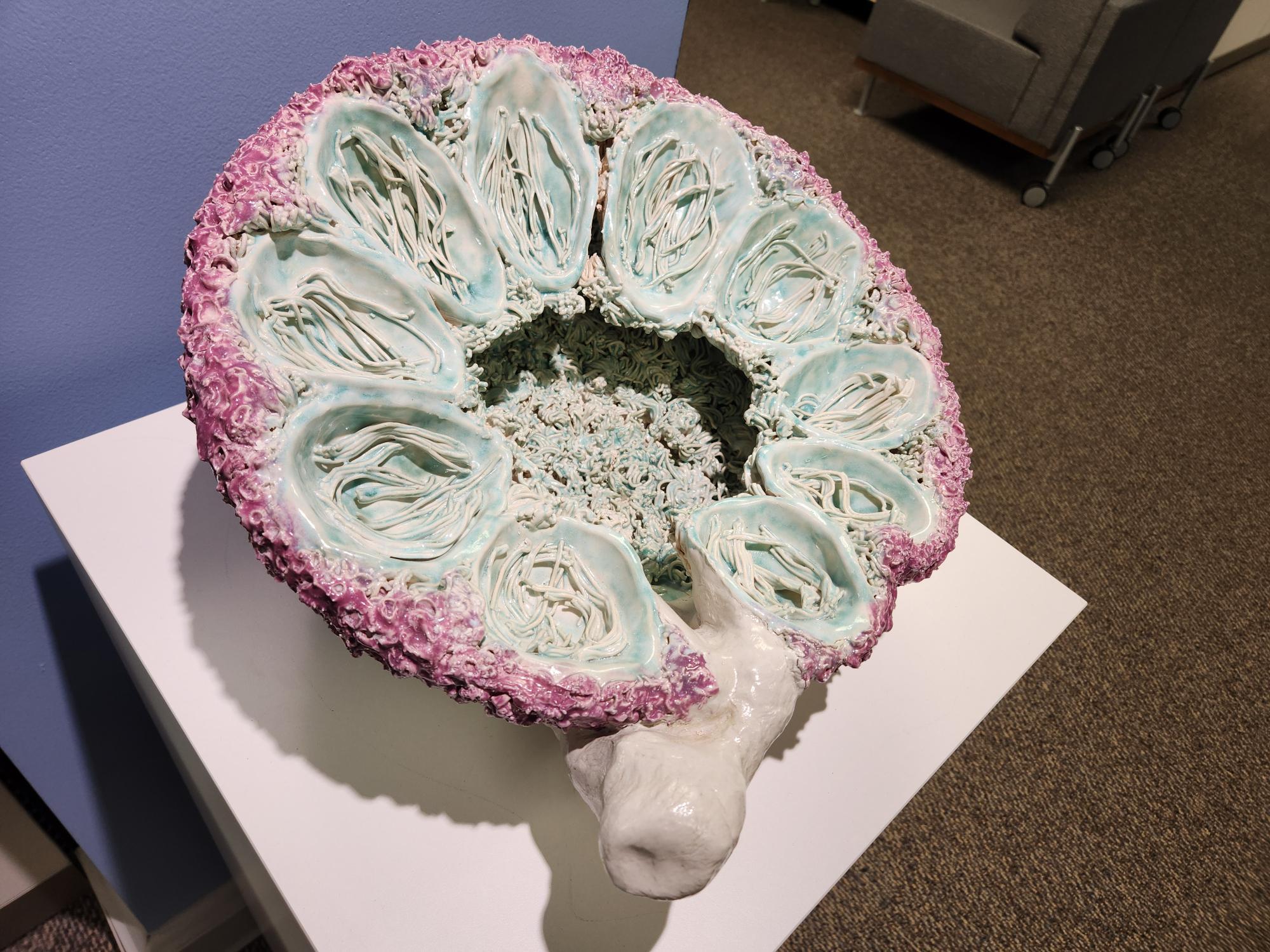 'Research Art Collection' showcase in Old Main 